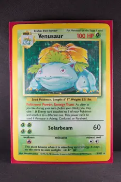 Venusaur 15/102 Pokemon TCG Base Set Holo Rare - Image 3
