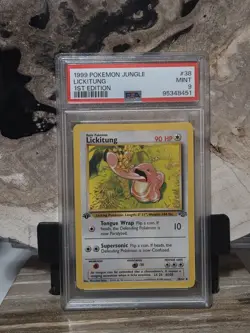 Pokemon PSA 9 MINT Lickitung 38/64 Jungle 1st Edition Uncommon - Image 1