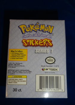 1999 Nintendo Artbox Pokemon Stickers Pack Box of 30 Factory Sealed Packs 601139116206 - Image 3