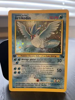 Artikodin Pokemon French Holo 1st Edition Card 2/62 Fossil Set - Image 1