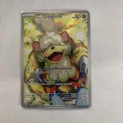 Pokemon TCG Twilight Masquerade Hisuian Growlithe Illustration Card 181/167 - Image 1