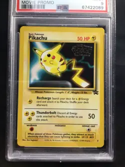 Pokemon Cards: Wizards Black Star Promo: Pikachu 4 PSA 9 - Image 2