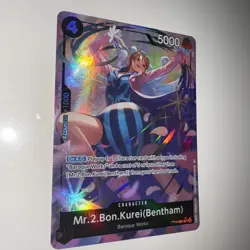 One Piece TCG OP14-091 MR.2.Bon.Kurei (Bentham) AA Alt Art Card Game CCG ENGLISH - Image 2