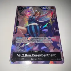 One Piece TCG OP14-091 MR.2.Bon.Kurei (Bentham) AA Alt Art Card Game CCG ENGLISH - Image 4