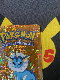 NM+ Vaporeon #134 2000 Pokemon official Vending Prism Holo sticker card - Image 5