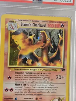 2000 Pokemon Gym Challenge Blaine's Charizard card 2/132 PSA 8 NM-MT - Image 3