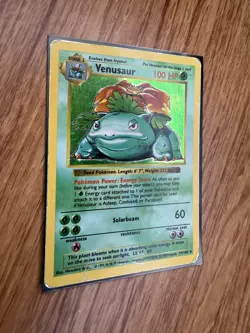 Shadowless Venusaur 15/102 Holo Base Set Pokemon Card Vintage WOTC HP DMG - Image 2