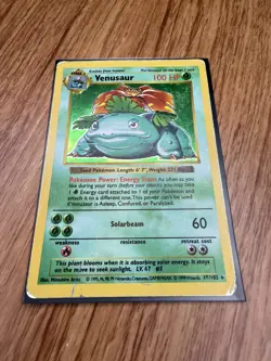 Shadowless Venusaur 15/102 Holo Base Set Pokemon Card Vintage WOTC HP DMG - Image 5