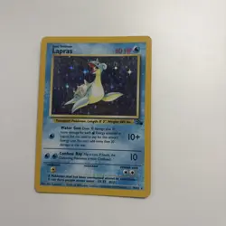 Pokemon TCG Fossil Holo Unlimited Rare Card Lapras, 10/62, LP Condition - Image 1