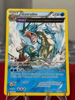 Pokemon TCG Gyarados 21/98 Ancient Origins Non-Holo Half Art Card MP - Image 1
