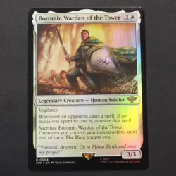 Boromir, Warden of the Tower FOIL 4 MTG The Lord of the Rings (LTR) Rare NM - Image 1