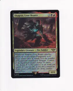 2023 MTG MAGIC THE GATHERING THE LORD OF THE RINGS FOIL SHAGRAT, LOOT BEARER - Image 1