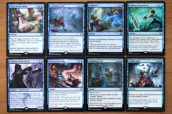 Set of 8 Commander Blue Board Wipes *NM* (English Magic MTG) Commander EDH - Image 1