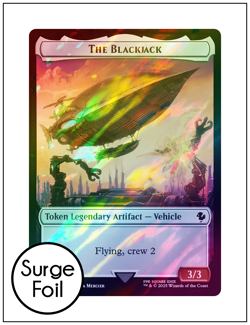 1x The Blackjack Token || Monarch Token, Surge Foil, Final Fantasy, Magic MTG NM - Image 1