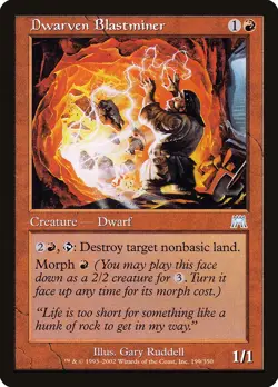 1x Dwarven Blastminer - LP - Onslaught Block - mtg - SPARROW MAGIC - Image 1