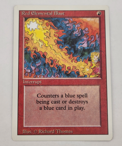 1x Red Elemental Blast Revised Edition MTG Magic the Gathering LP - Image 1