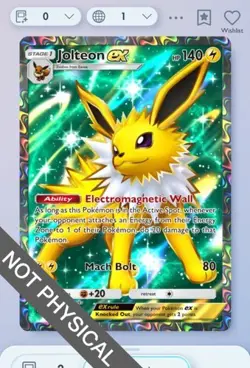Pokemon TCG POCKET - Jolteon Full Art 2 ⭐, Mega-Rising, English - Image 1