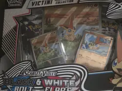 Pokemon TCG Black Bolt White Flare Victini Illustration Card Collection - Image 2