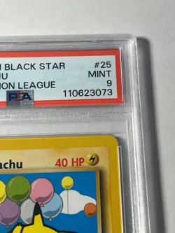 2001 Pokemon Black Star Promo Pokemon League Flying Pikachu #25 PSA 9 - Image 4