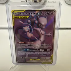 Pokemon TCG: Mewtwo & Mew GX (Full Art) Ultra Rare 222/236 SM Unified Minds - Image 1