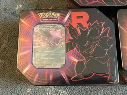 Pokemon SEALED Destined Rivals Team Rocket Tin SET of 3 Brand New - Image 4