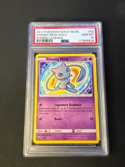 2017 Pokemon Sun & Moon Shining Legends #40 Shining Mew-Holo PSA 10 - Image 1
