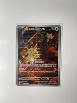 Pokemon TCG Team Rockets Meowth & Giovanni 203/182 - Image 1
