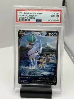 2021 Pokemon Ice Rider Calyrex V Alt Art Chilling Reign 164/198 PSA 10 GEM MT - Image 1