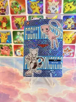 Pokemon Mewtwo Vintage Pocket Monsters Vending HOLO Prism Sticker 99 Nintendo - Image 3