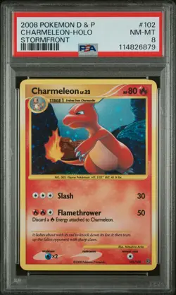 2008 POKEMON DIAMOND & PEARL STORMFRONT #102 CHARMELEON-HOLO PSA 8 - Image 1