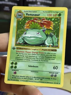 1st Edition Venusaur 15/102 SHADOWLESS Base Set 1999 Holo Rare WOTC Pokemon - Image 4