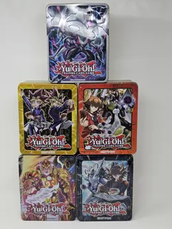 2018,2015,2014,2017 Mega Collectors Tin Empty Tins Lot Of 5 Yu-Gi-Oh - Image 1