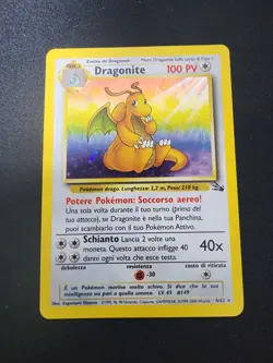 Pokemon TCG 1999 Italian Fossil Dragonite Holo Card 4/62 - Image 1