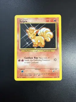 FREE SHIPPING Shadowless Vulpix Pokemon Card Base Set 1999 WOTC 68/102 - Image 1