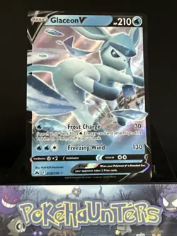 Pokemon Card Glaceon V 038/159 Crown Zenith Half Art Ultra Rare Near Mint - Image 1
