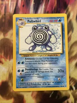 Pokemon TCG Poliwhirl 38/102 Regular Unlimited Uncommon Vntg. Card - Image 1