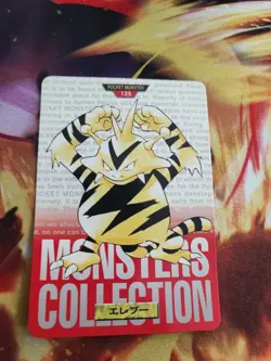 Pokemon Karte Card Elektek Electabuzz Monsters Collection Red Carddass 1997 Exc - Image 2