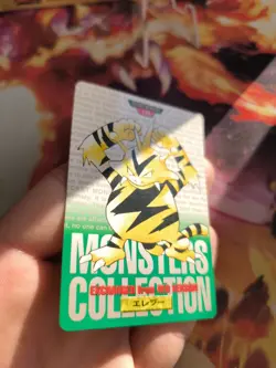 Pokemon Card Elektek Electabuzz Monsters Collection Carddass 1996 japanese Exc - Image 2