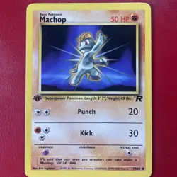 Machop 59/82 Team Rocket Regular First Edition Pokemon Card - Image 1