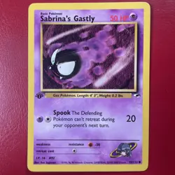 Sabrina's Gastly 093/132 Gym Heroes Regular First Edition Pokemon Card - Image 1