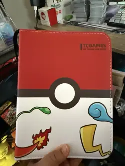 TCG Card Binder 4 Pocket Sheets Holds 400 TCG Cards with Zipper - Image 1