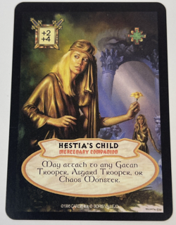 Hyborian Gates CCG TCG Hestias Child Promo Card By Cardz Boris Vallejo 1995 Rare - Image 1