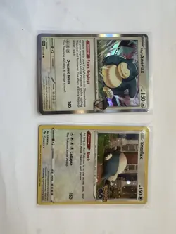 Pokemon TCG Snorlax Card Lot 2 Cards Pokemon GO & Sword & Shield 2022 - Image 1