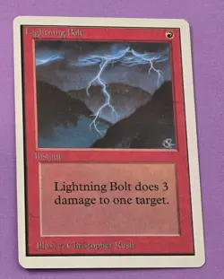 Lightning Bolt ~ Unlimited ~ Light Play ~ English ~ MTG Magic - Image 1