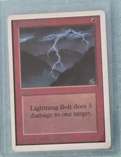 Lightning Bolt ~ Unlimited ~ Light Play ~ English ~ MTG Magic - Image 3
