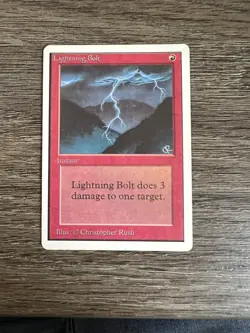 Lightning Bolt - Unlimited 2ED Vintage Magic the Gathering MTG NM NBP - Image 1
