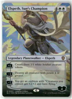 Elspeth’s Suns Champion Borderless Commander Bloomburrow NM Foil - Image 1