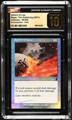 SPHERE OF LAW Odyssey Foil CGC 10 Pristine MTG [Nostalgium] - Image 1