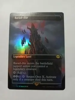 FOIL MTG Magic Barad-dur (340) BORDERLESS The Lord of the Rings LTR - Image 1