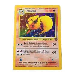 (Legendary Collection) Pokemon FLAREON Card Set 10/110 Holo Rare.MP+ - Image 1